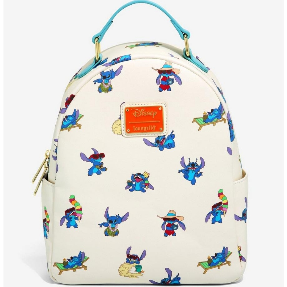 Loungefly Disney Lilo & Stitch Stitch Outfits Allover Print Mini Backpack
